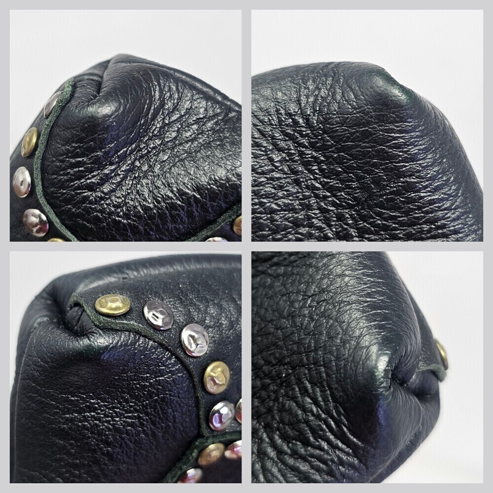 Montana West 100% Leather Studded Crossbody Wristlet Clutch Purse NEW 10"x6" - Picture 5 of 10